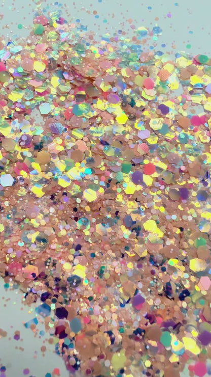 TANGERINE TEASE | Custom Chunky Holographic Glitter Mix